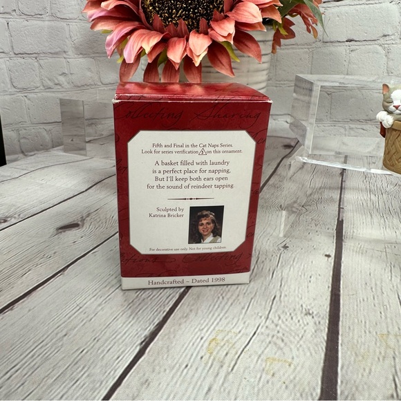 vtg 1998 hallmark KEEPSAKE Ornament Cat naps series #5 collectors series cat mom - Picture 3 of 8